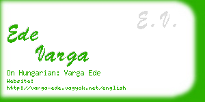 ede varga business card